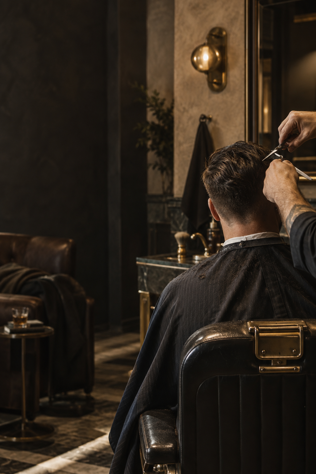 Imagen conceptual generada de una barbería contemporánea