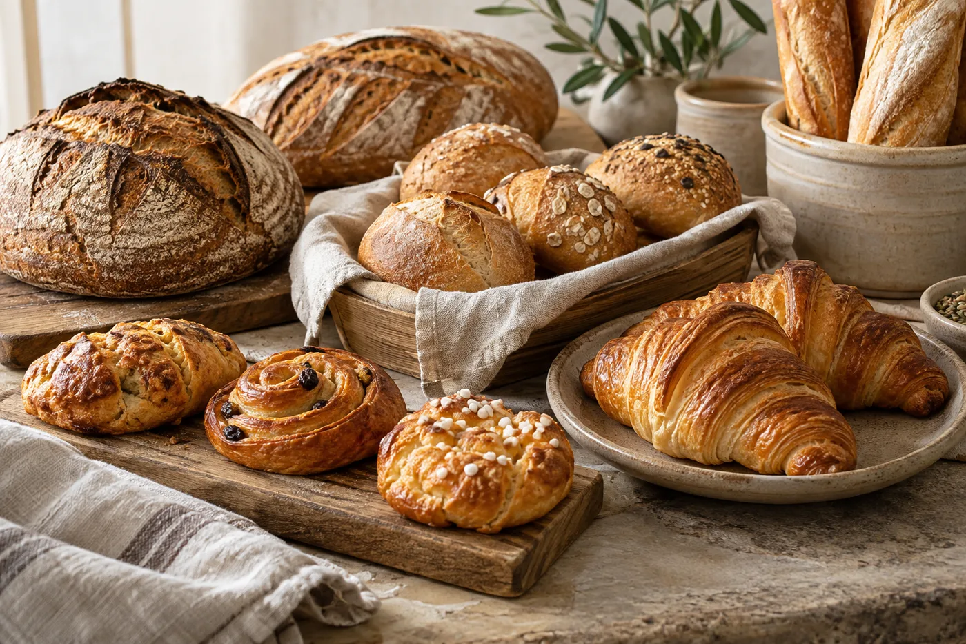 Panes y piezas de panadería, imagen ilustrativa